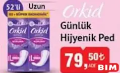 ORKİD GÜNLÜK HİJYENİK PED UZUN 52'Lİ
